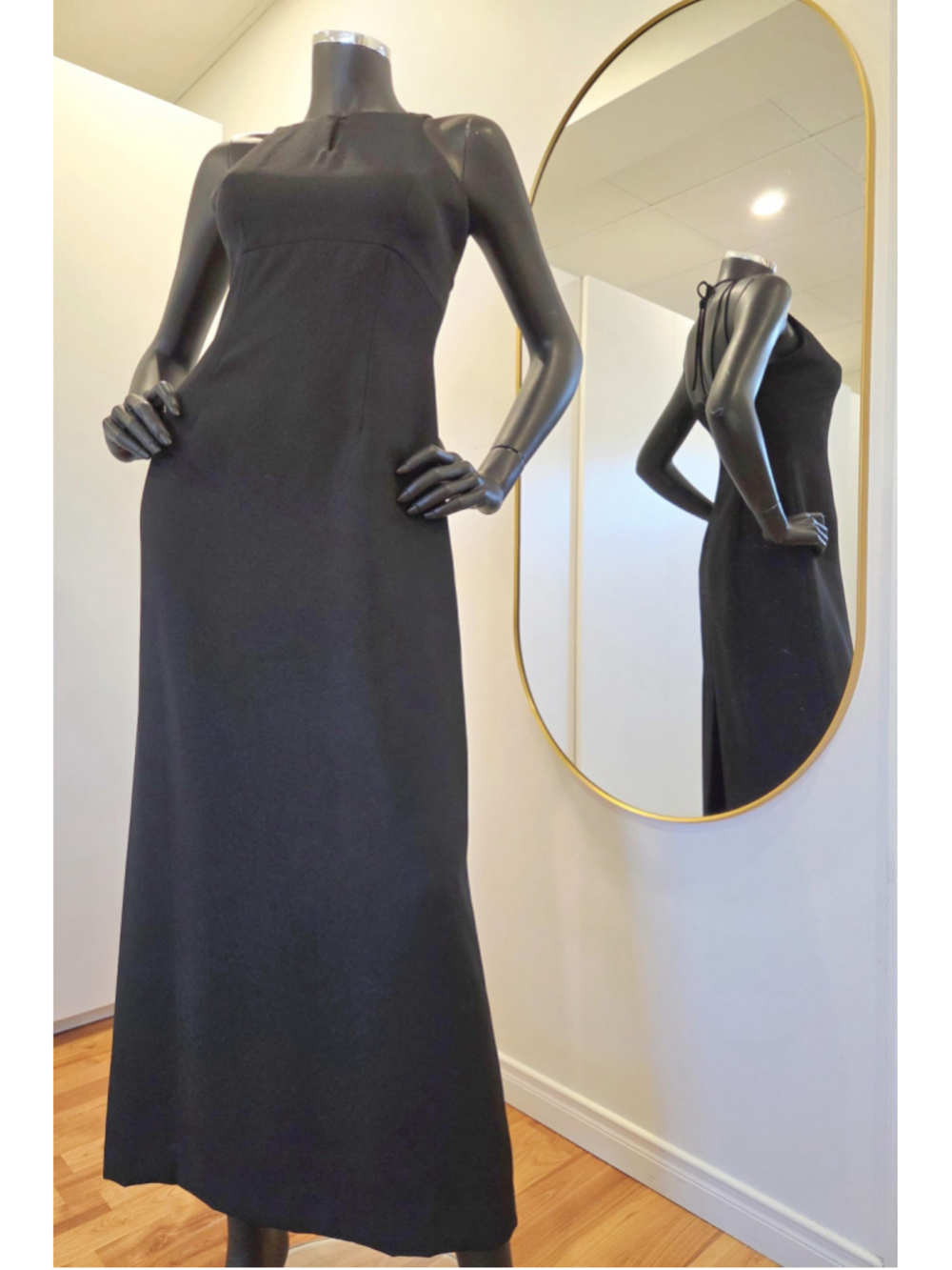 Vintage black evening gown, maxi dress, Selina Canada size 2 Petite | 1990s
